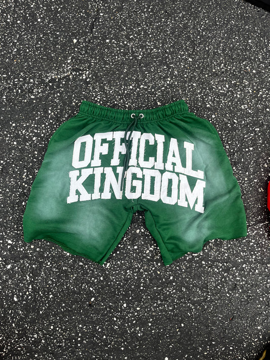 Kingdom Velour shorts- Green