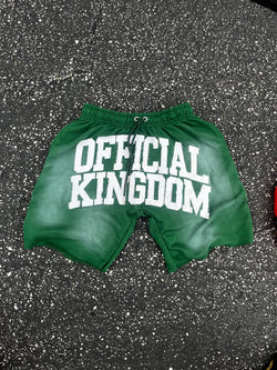 Kingdom Velour shorts- Green