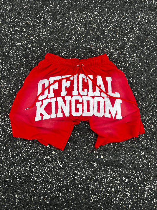 Kingdom Velour shorts- Red