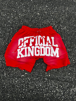 Kingdom Velour shorts- Red