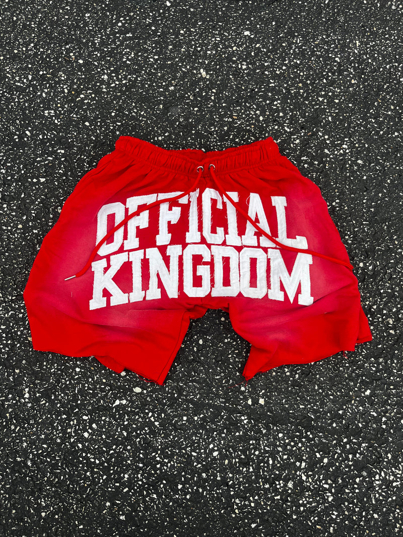 Kingdom Velour shorts- Red